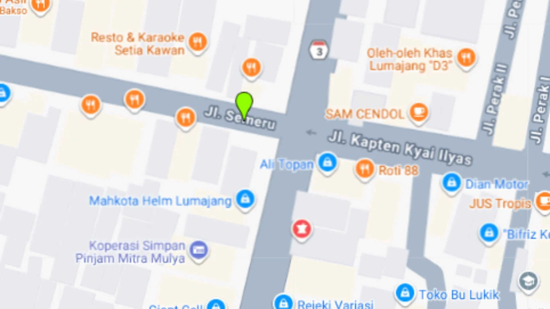 Lokasi Baliho Jl. Semeru