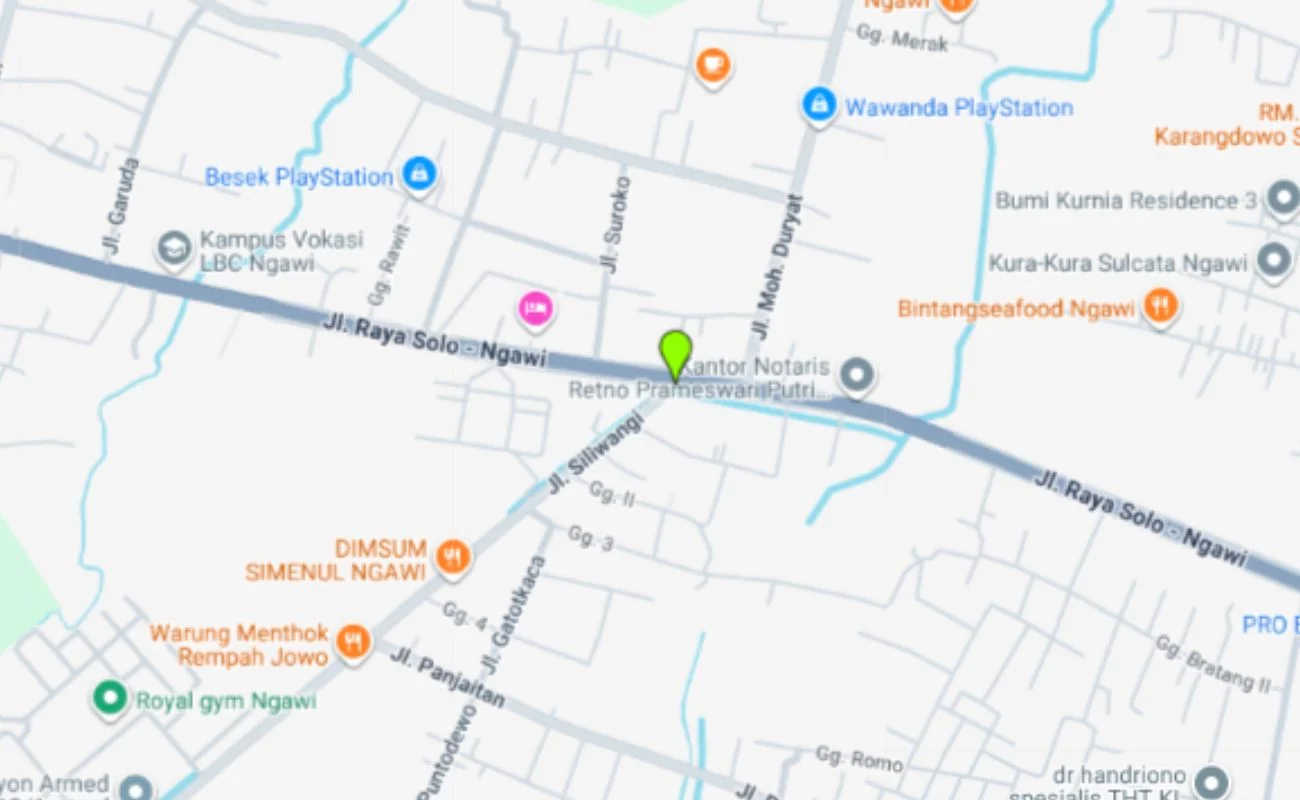 Lokasi Baliho Ngawi Jl. Nasional 15