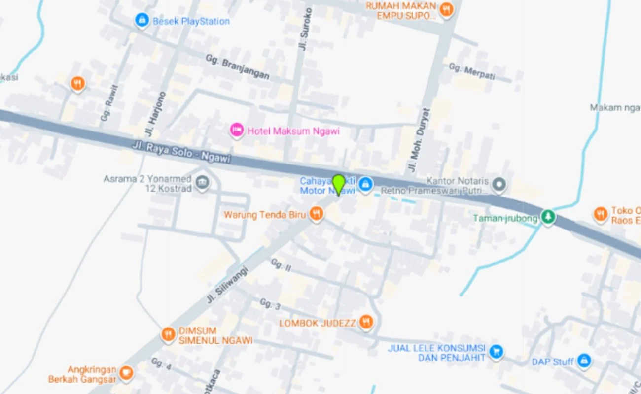 Lokasi Baliho Ngawi Jl. Siliwangi