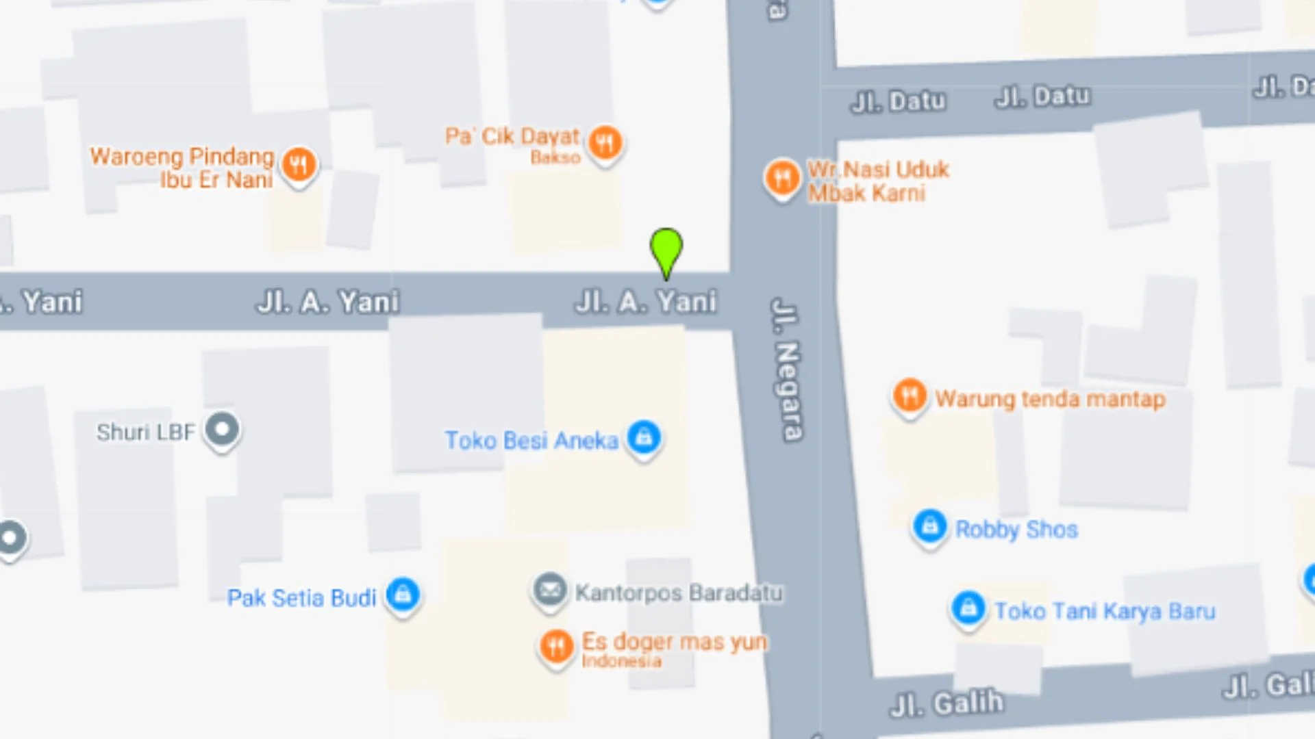 Lokasi Baliho Jl. A. Yani