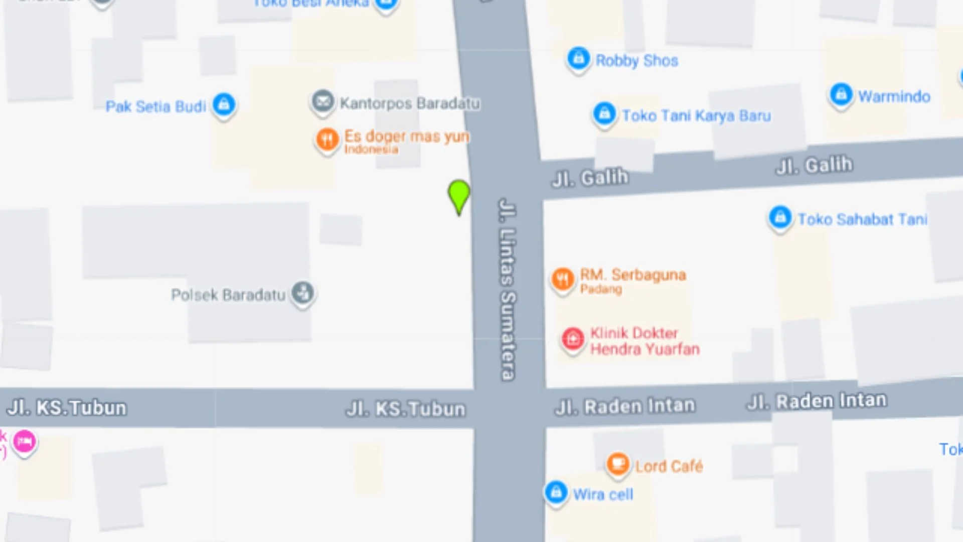 Lokasi Baliho Jl. Lintas Sumatera