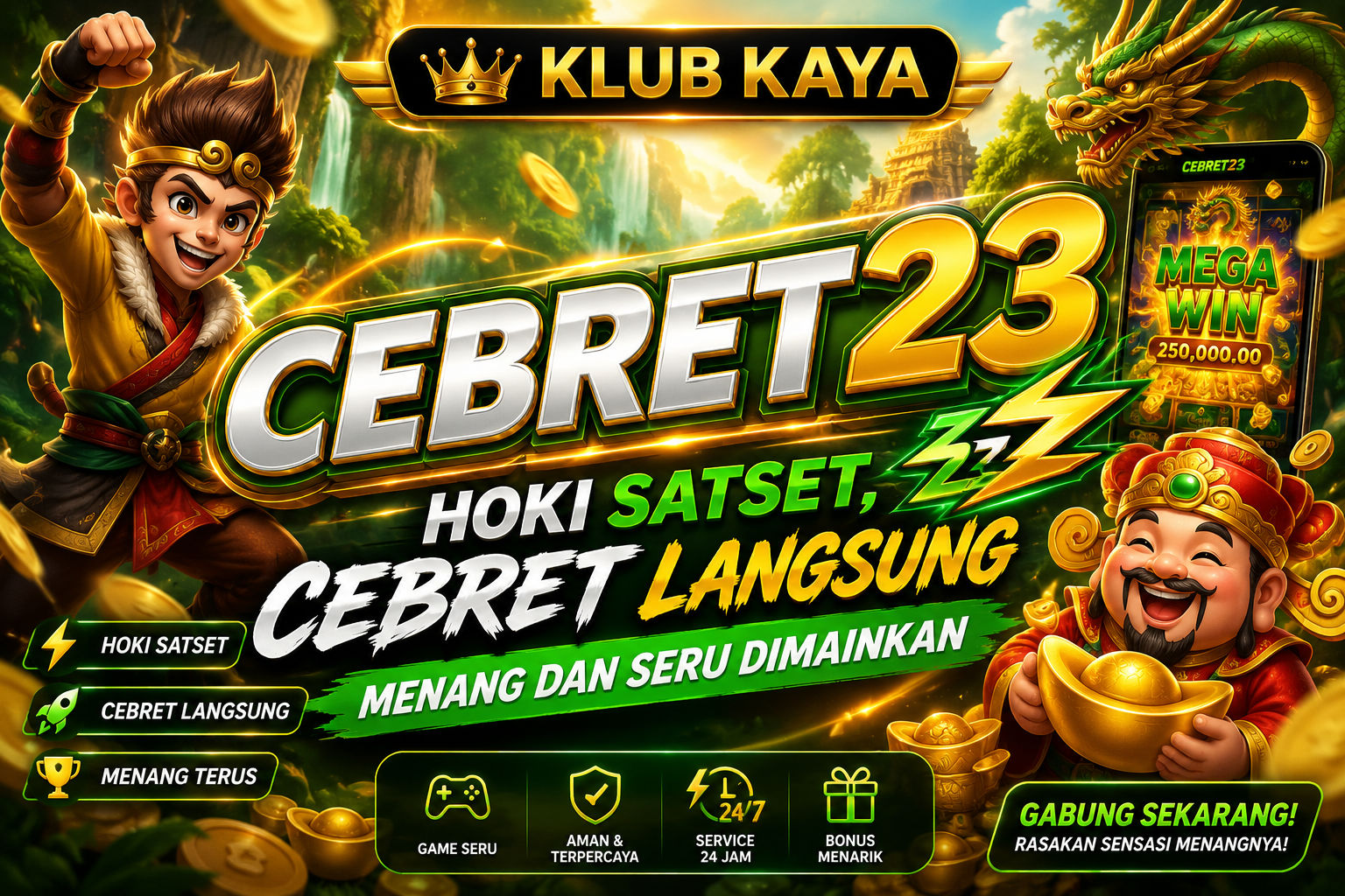 CEBRET23 𤬦 Hoki Satset, Cebret Langsung Menang dan Seru Dimainkan