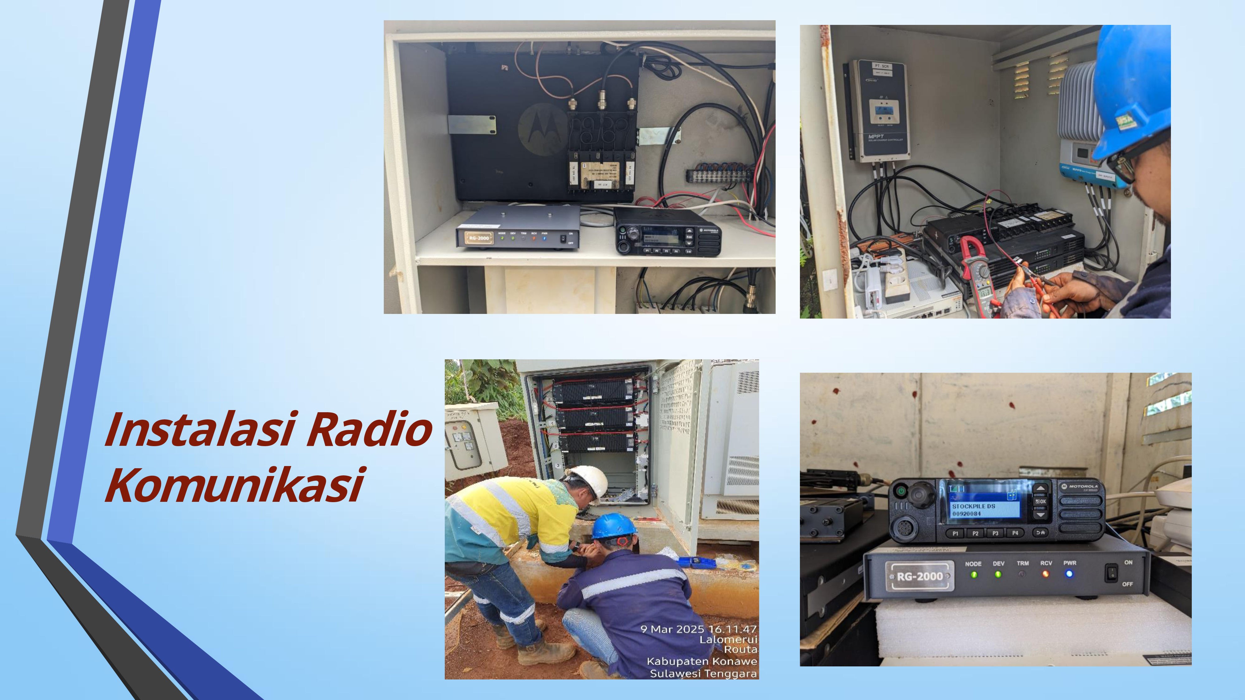 Instalasi repeater dan tower radio oleh PT TIOMA DAYA SOLUSI
