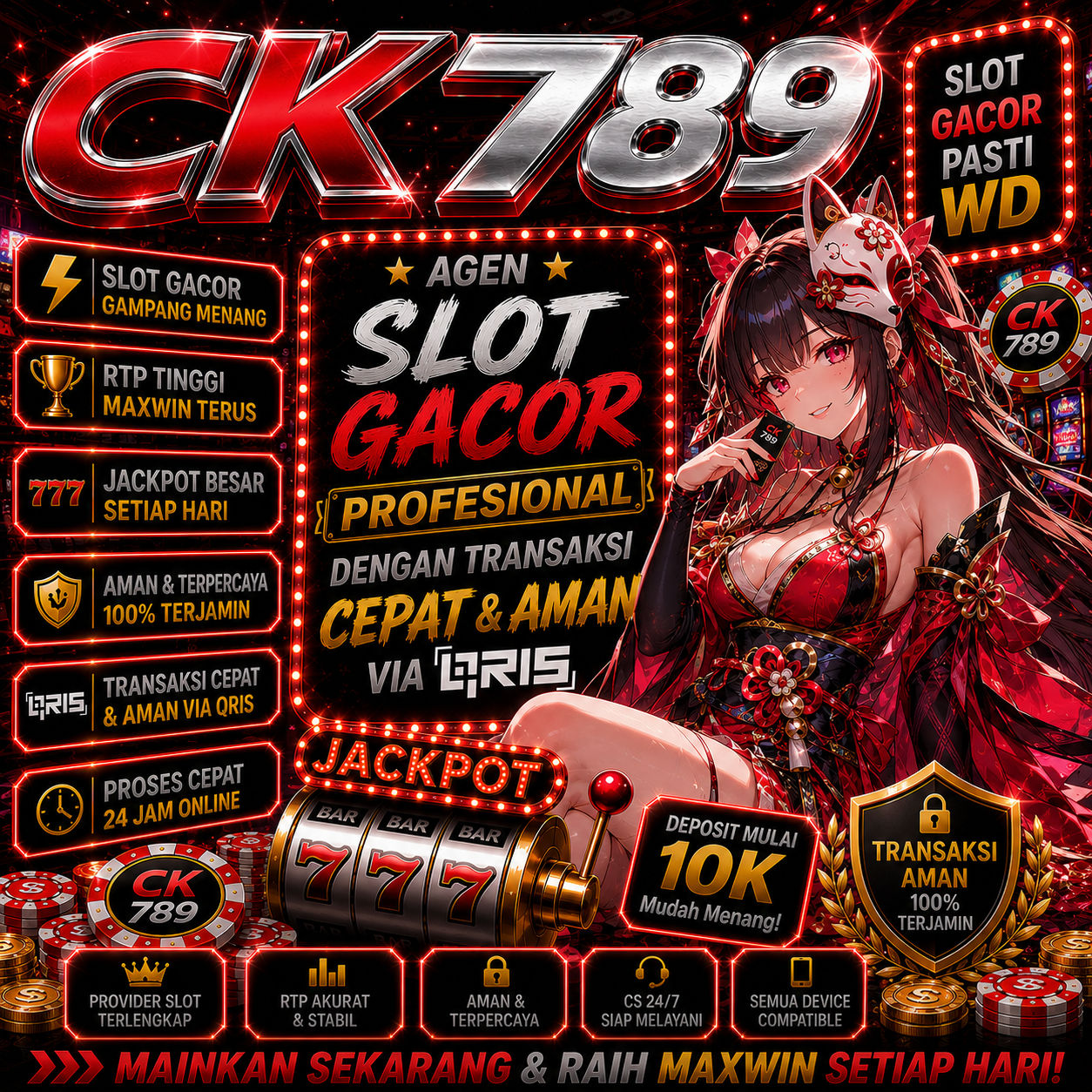 CK789 : Agen Slot Gacor Profesional dengan Transaksi Cepat & Aman via QRIS