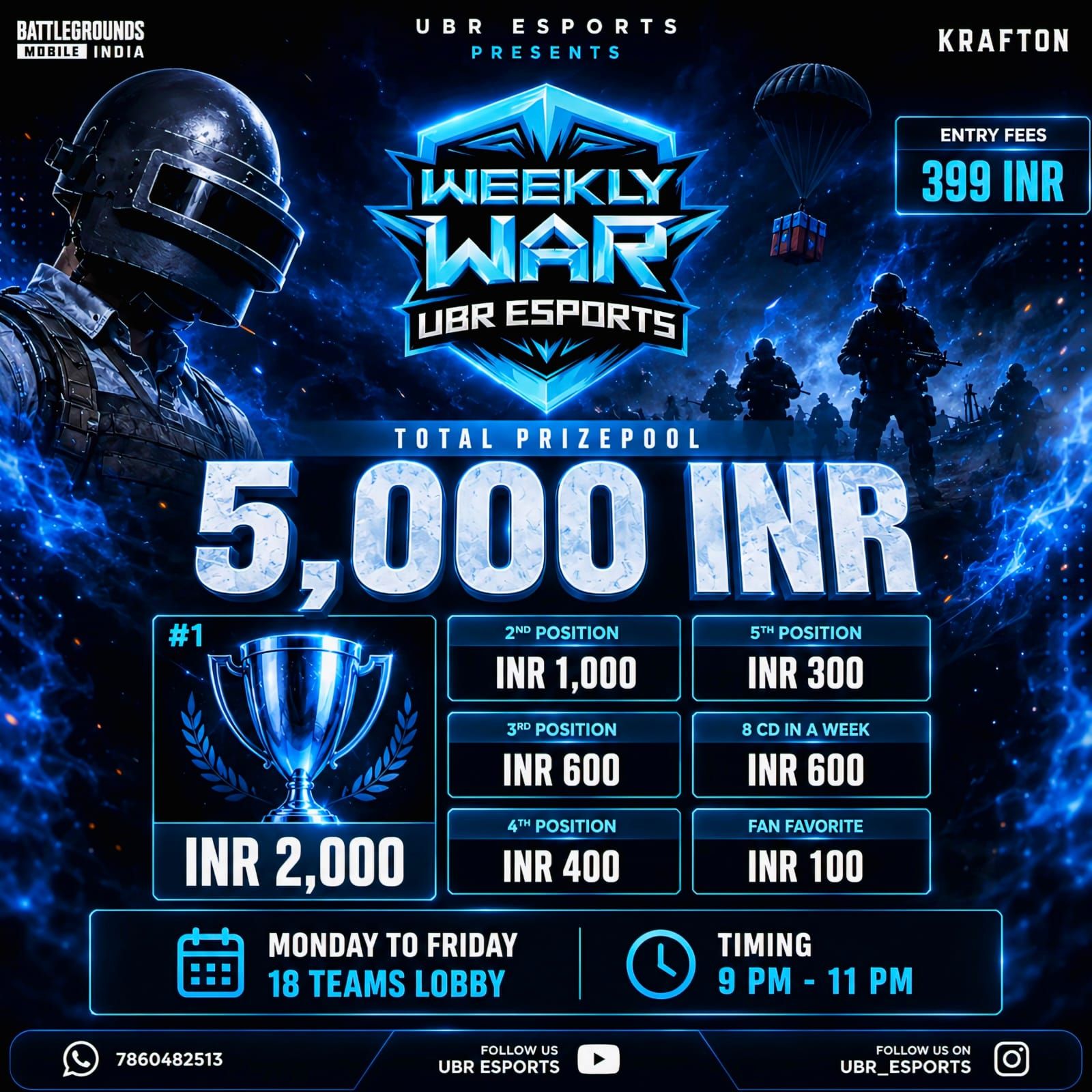 UBR ESPORTS 5K WEEKLY WAR