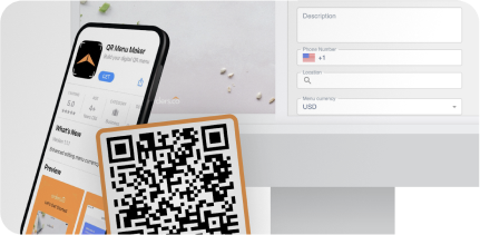 QR code with a smartphone.