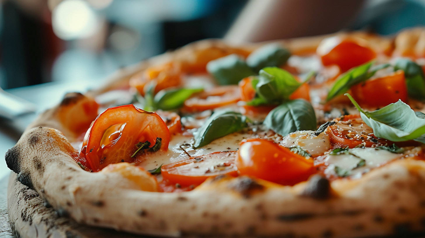 An Italian pizza pepperoni.