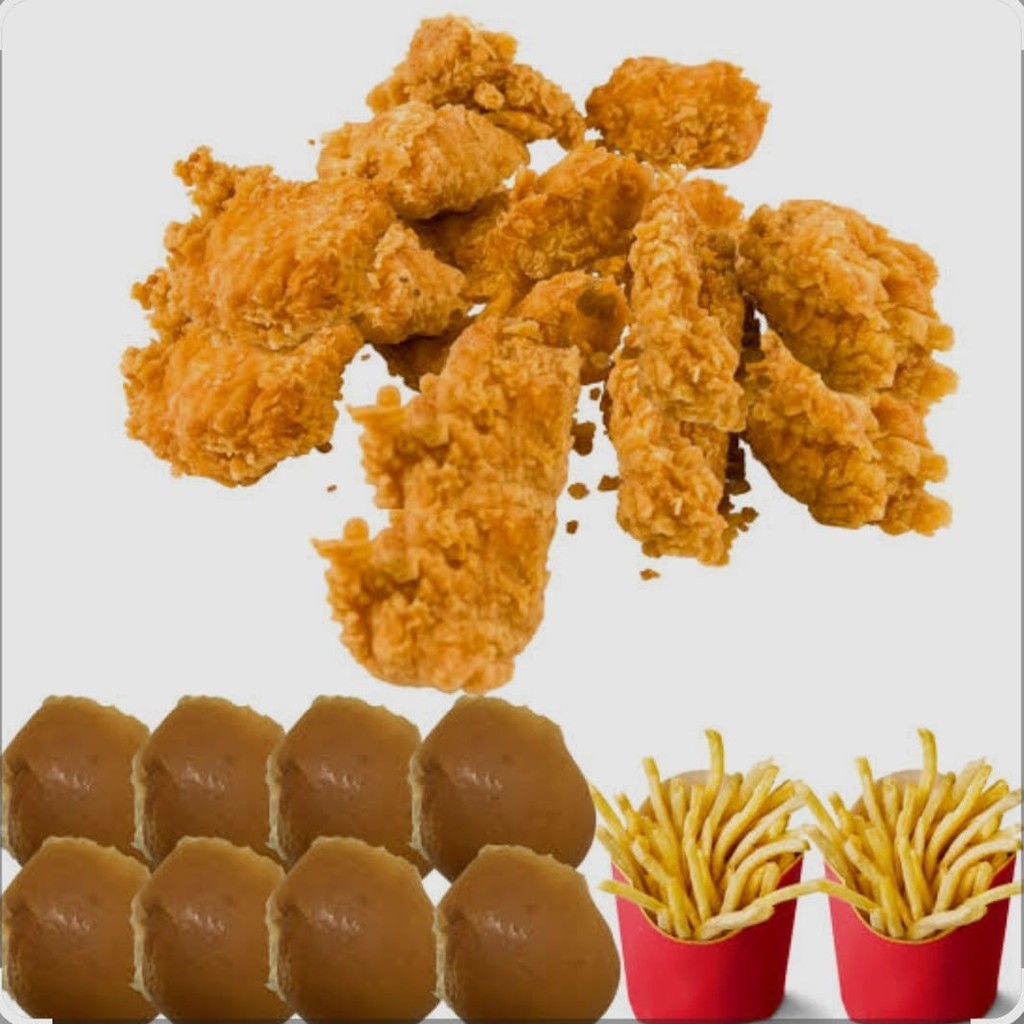 Image-6PCS special with fries and rolls