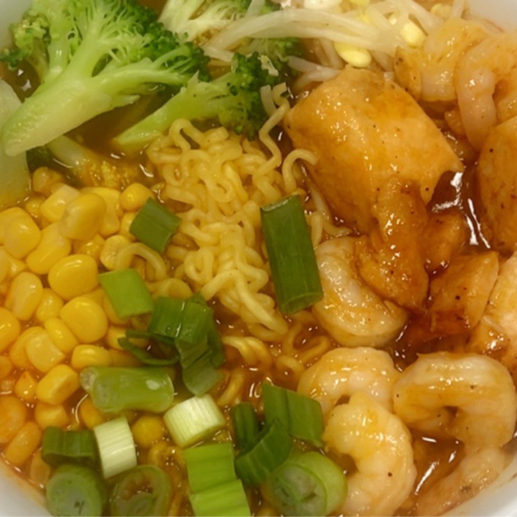 Image-Spicy Seafood ramen ( Salmon &Shrimp)