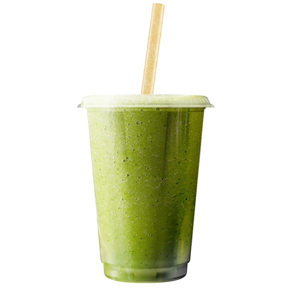 Image-Mango, Pineapple, Green Apple, Kiwi, Coconut Water, Spinach, & Kale Smoothie
