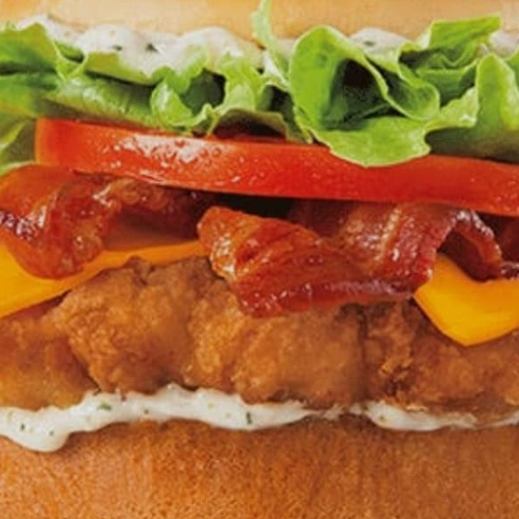 Image-Crispy bacon chicken burger