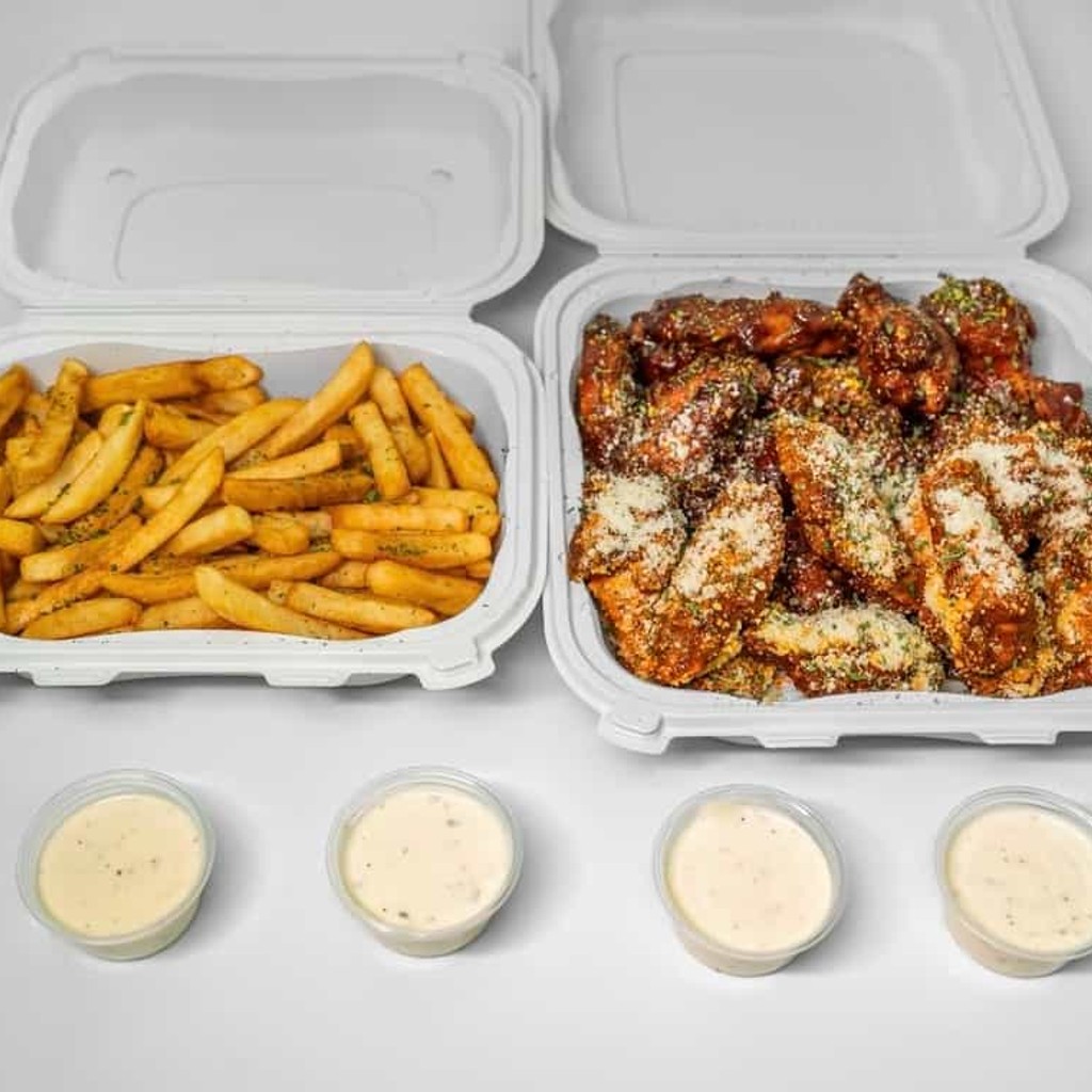 Image-30 PC Wings + Fries & 3 Drinks