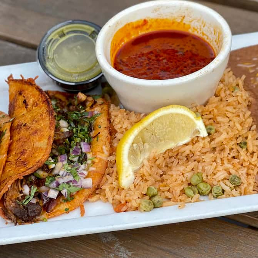 Image-Birria Tacos w/Rice & Beans