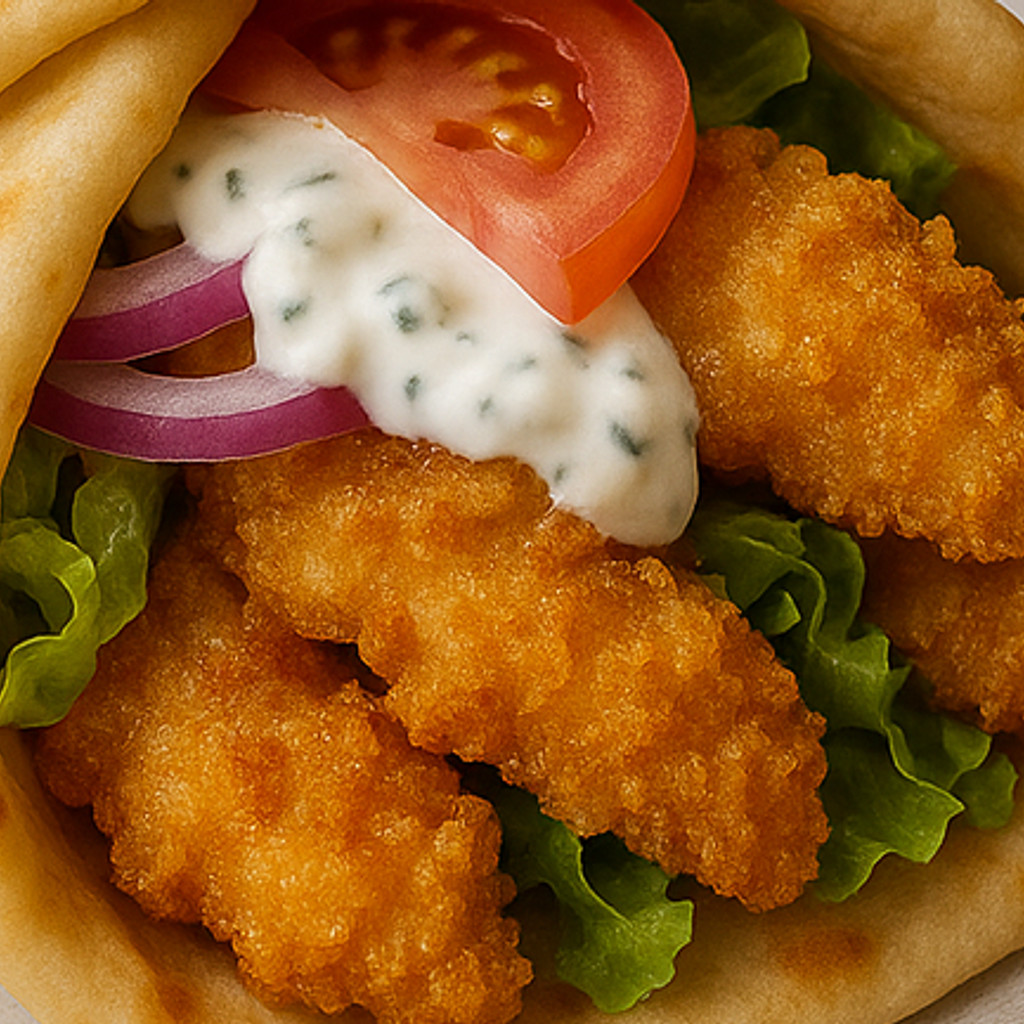 Image-Breaded Chicken Naan Roll