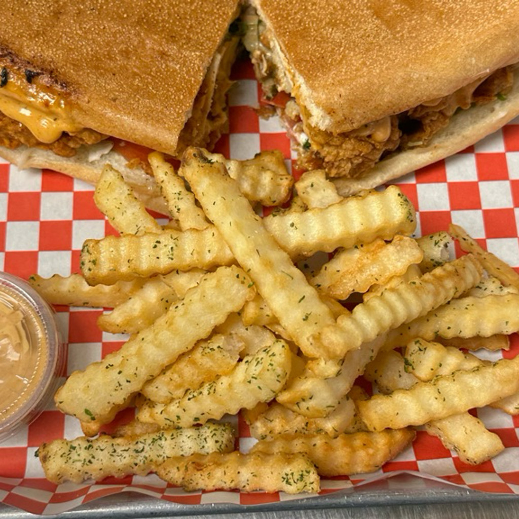 Image-Fried Fish Filet Sandwich w/ Coleslaw