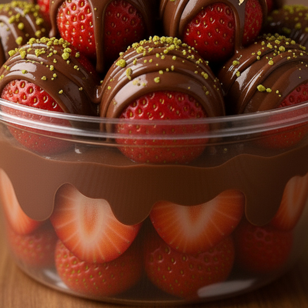 Image-Dubai Chocolate Strawberry Delight Bowl