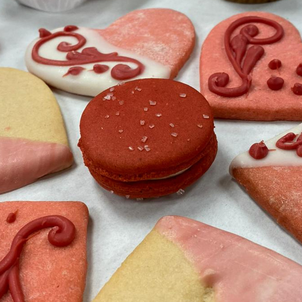 Image-Choc covered heart butter cookie