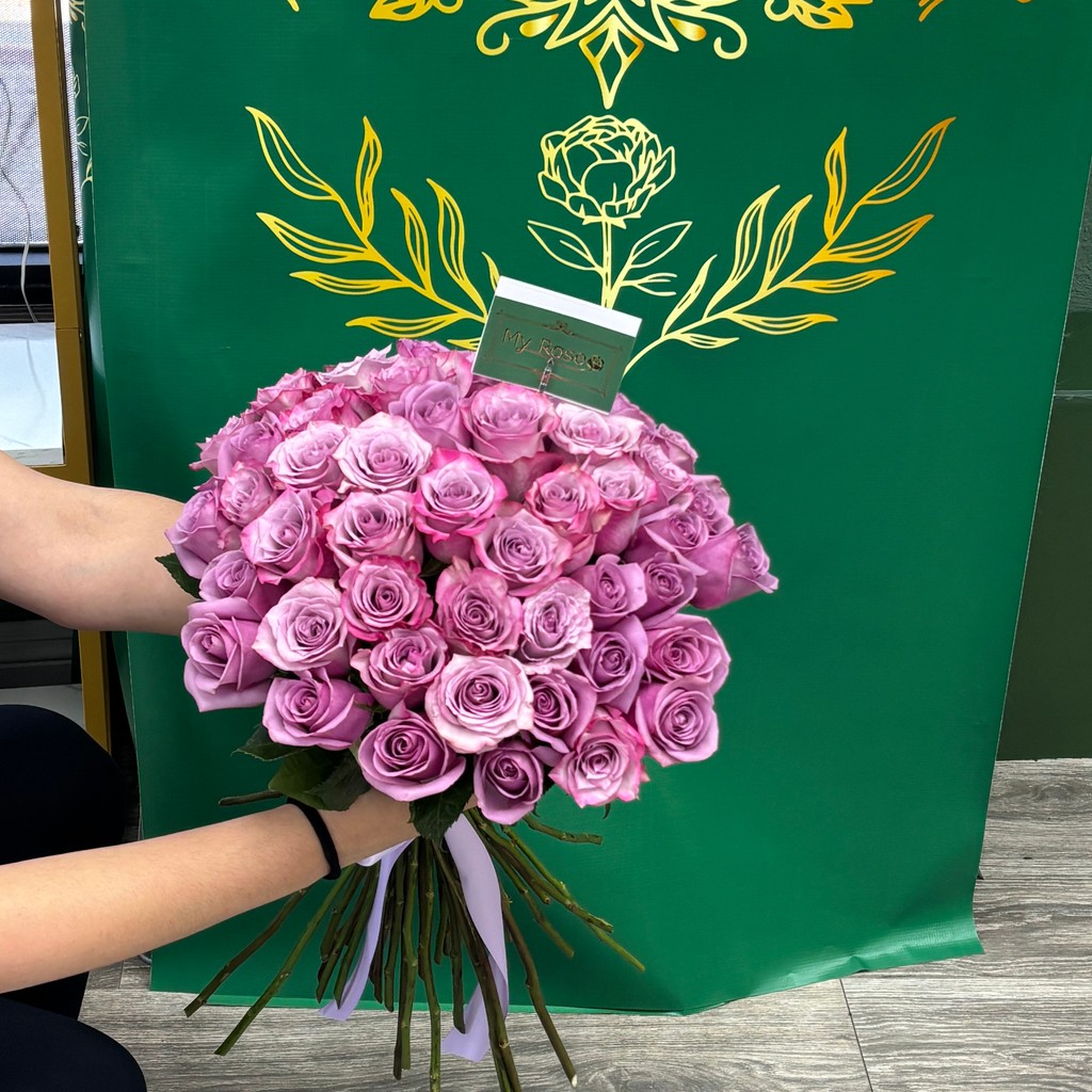 Image-Lavender Rose Bouquet - 50 Stems