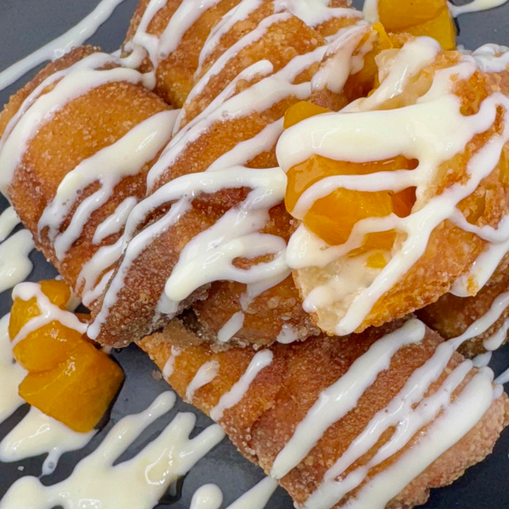Image-Deep Fried Peach Cobbler Eggrolls