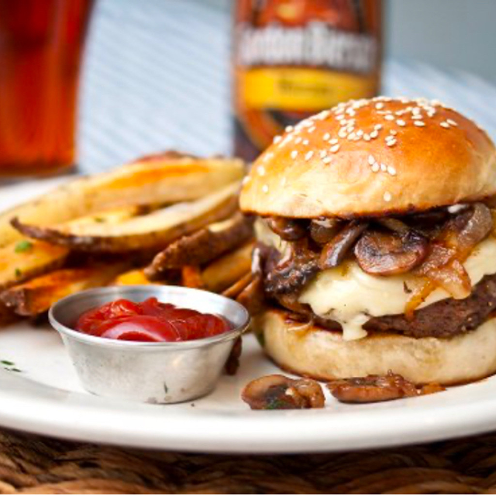 Image-Mushroom Swiss Burger
