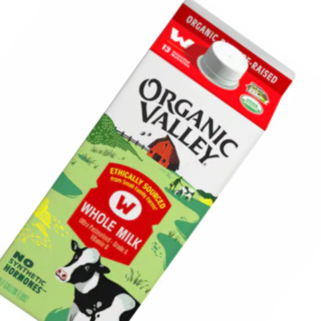 Image-Organic valley 1/2 gallon milk