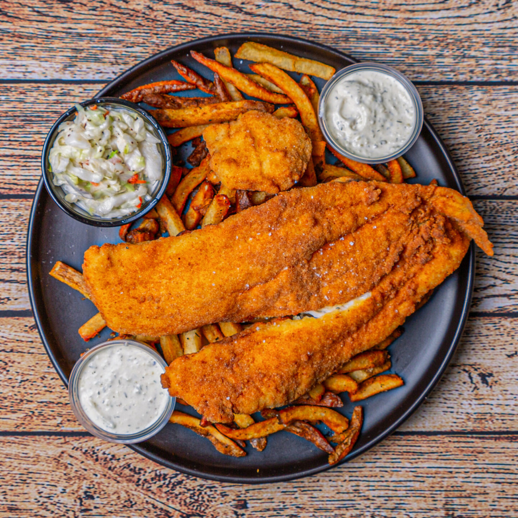 Image-9oz Fried Haddock,4oz coleslaw &choice of 1 side