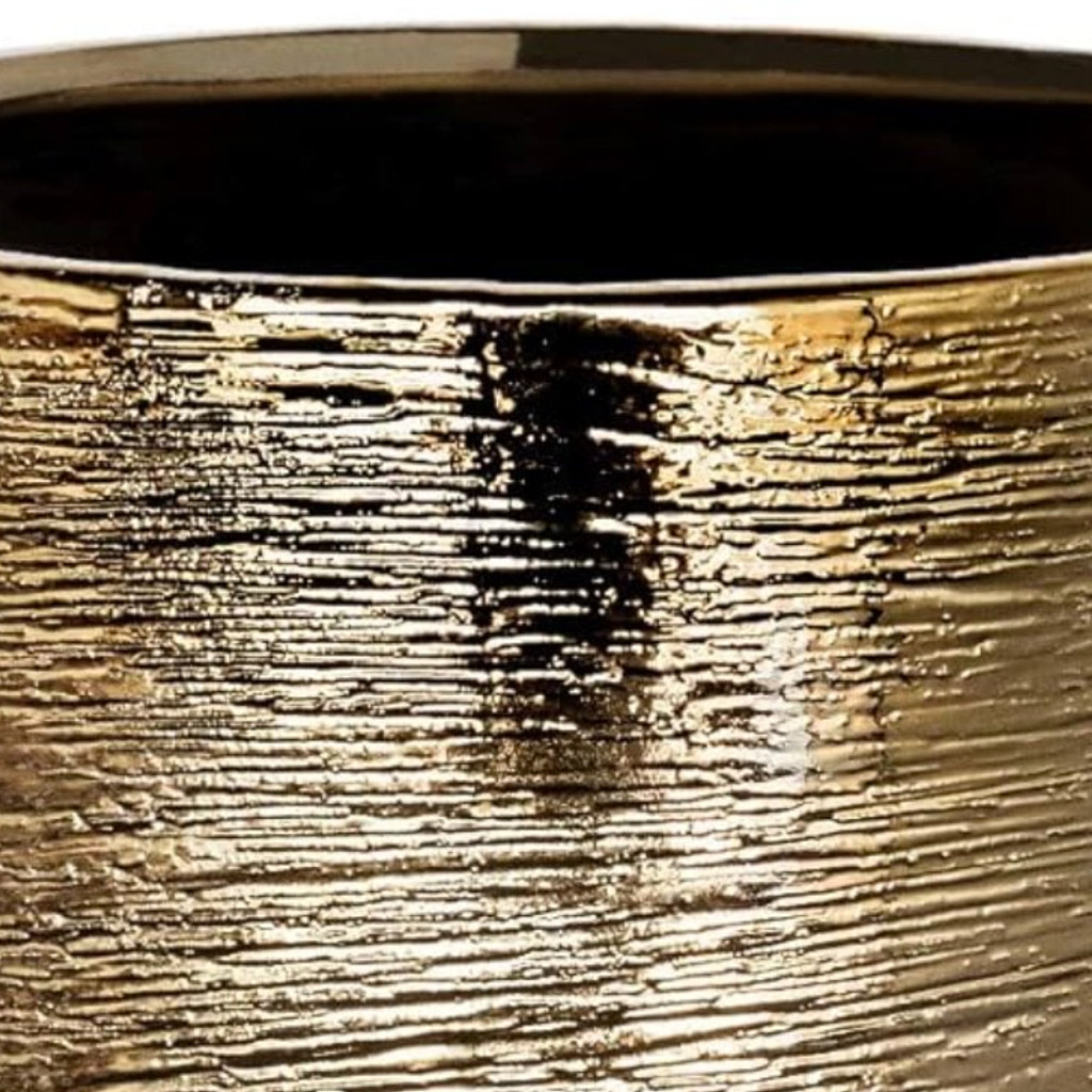Image-Ceramic Flower Pots Gold 6''-7''