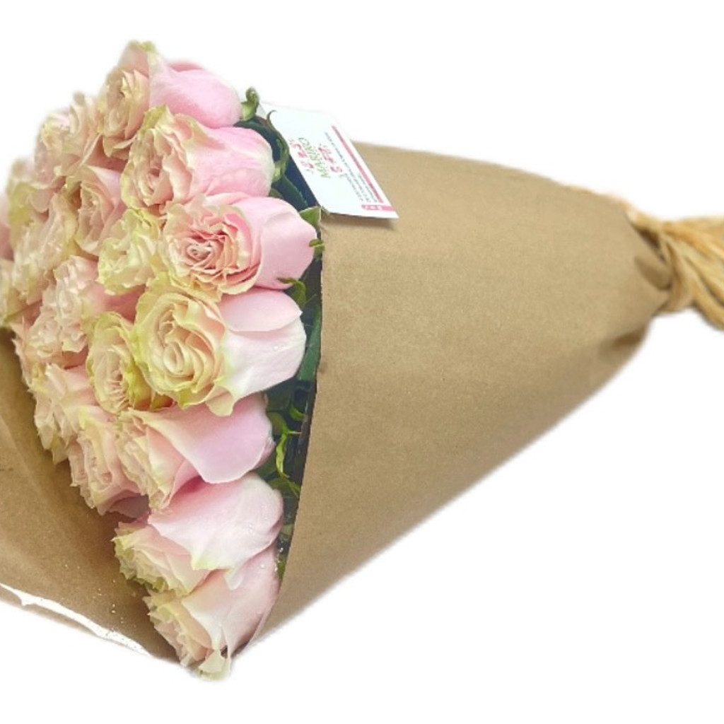 Image-Pink Roses - Stem 25, Size 55 Cm