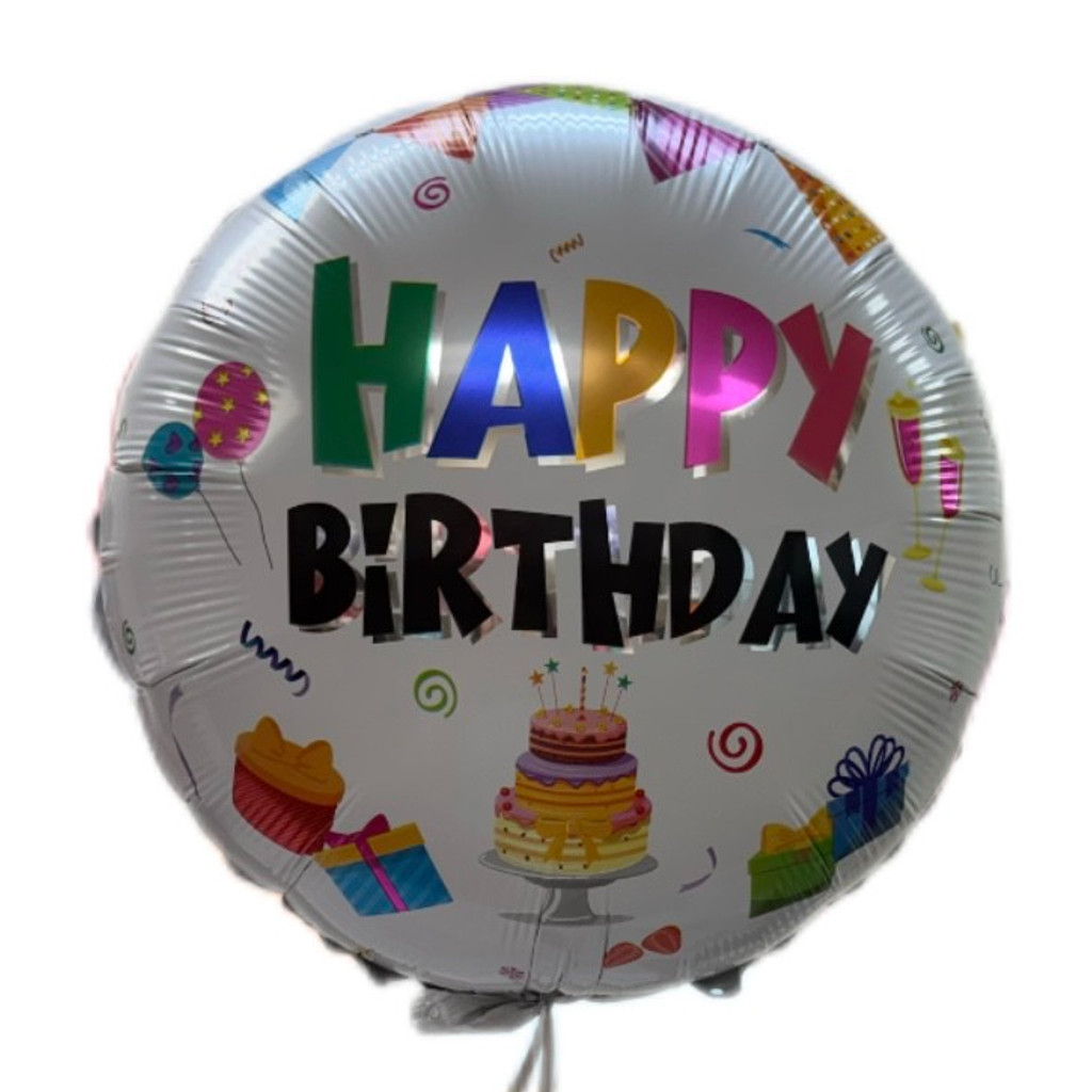 Image-Happy Birthday Balloons 18in Art-19