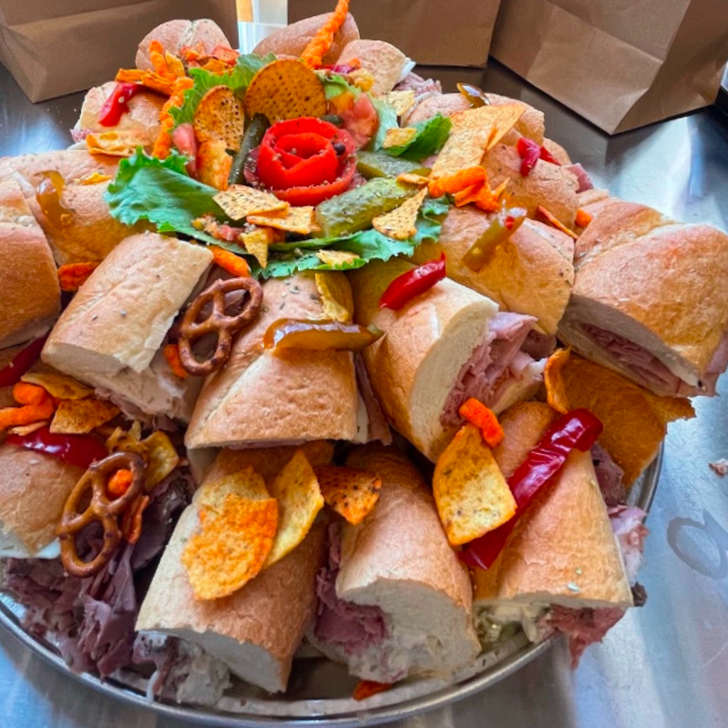 Image-Mix, beef hoagie platter ) serves 14 people