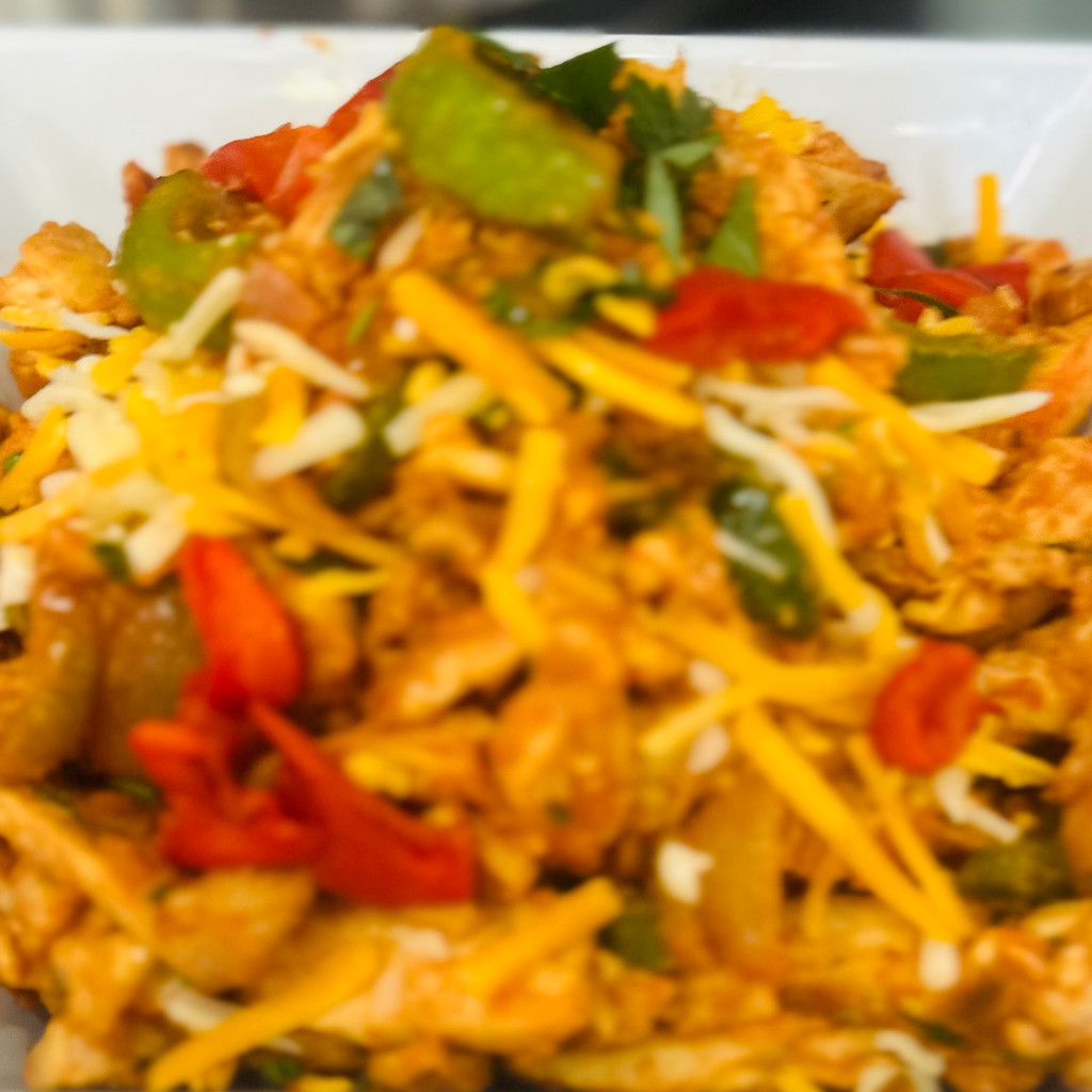 Image-Chicken fajita burritos