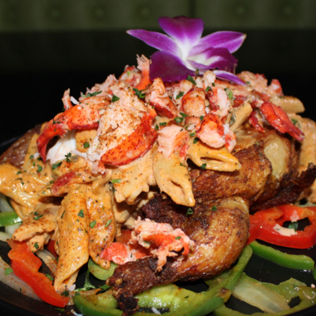 Image-STUFFED CHICKEN W LOBSTER MEAT AND RASTA PASTA