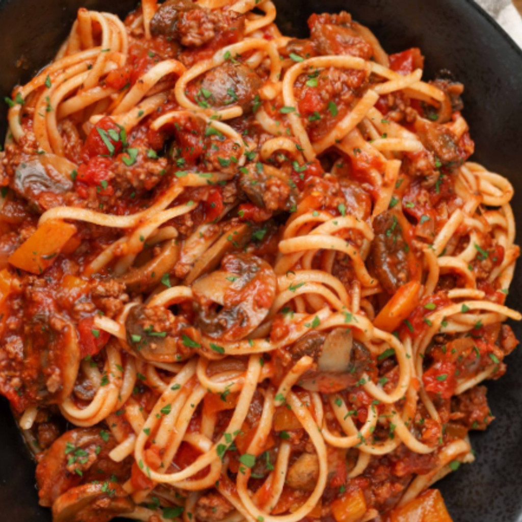 Image-Baked Spaghetti Sausage & Meatballs