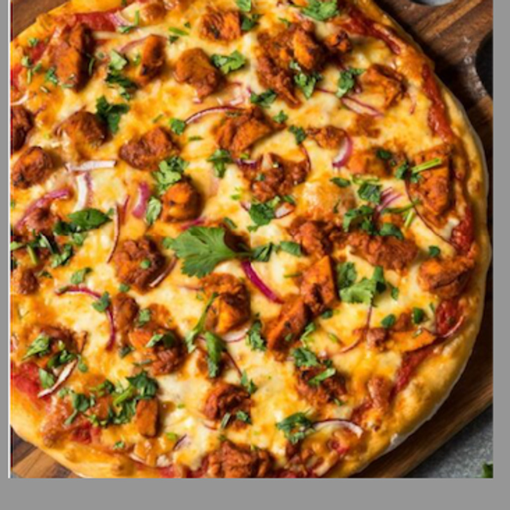 Image-Chicken Tikka Pizza.
