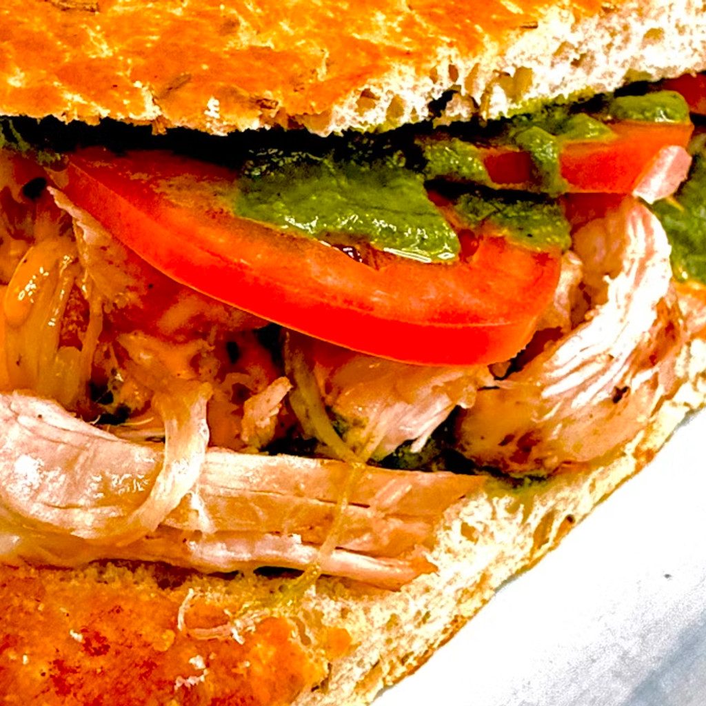Image-Chicken pesto sandwich