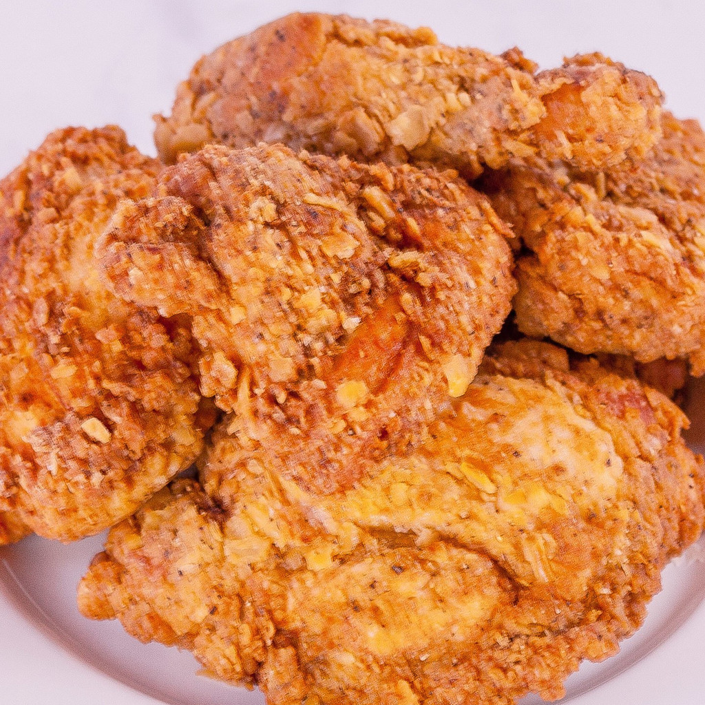 Image-Fried Bone In Single Chicken Wing.