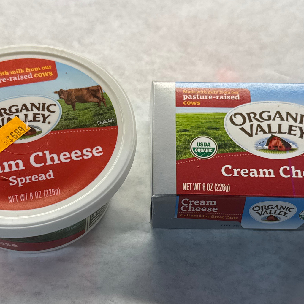 Image-Organic Valley cream cheese 8 oz