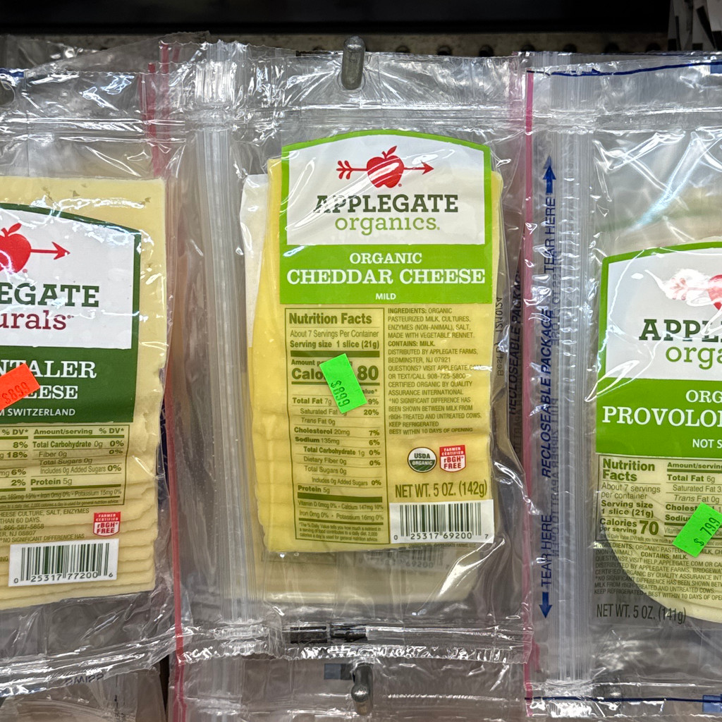 Image-Applegate organics sliced cheese 8oz