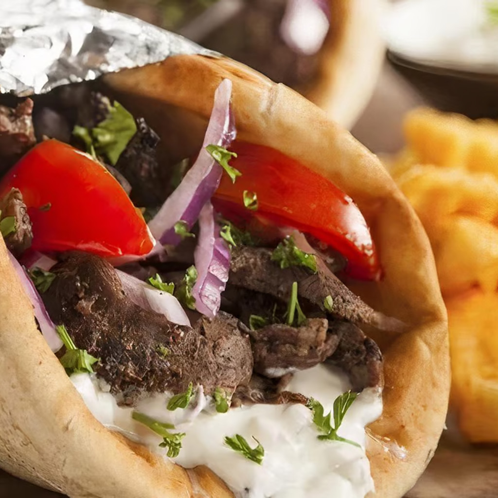 Image-Souvlaki (Shish Kabob) Sandwich