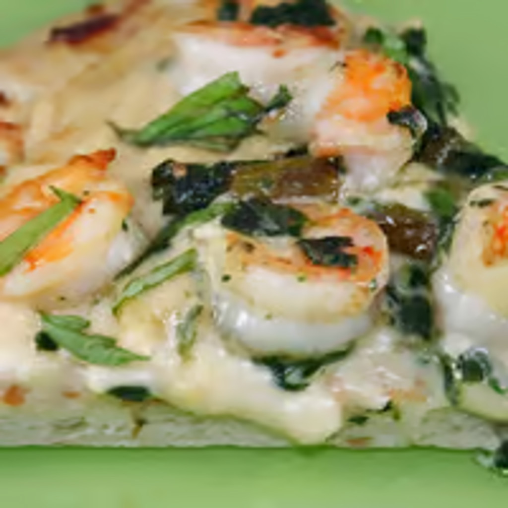 Image-Shrimp Alfredo Pizza