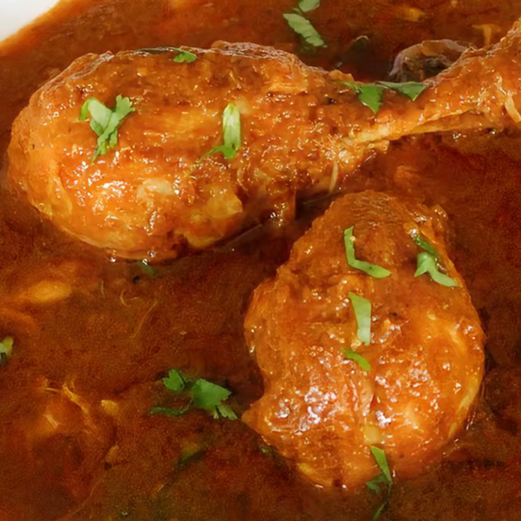 Image-Desi Dhaba Style Chicken Curry with Rice