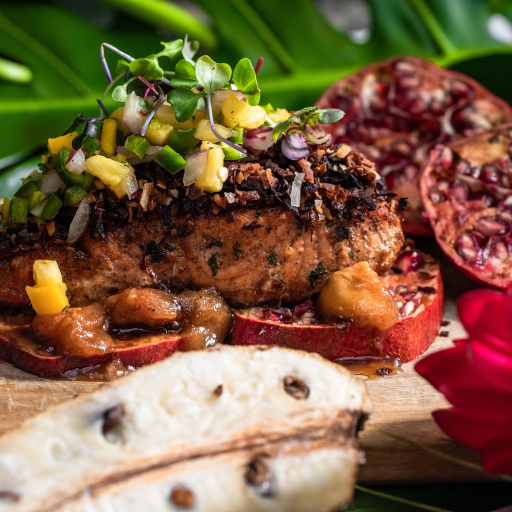 Image-Coconut Crusted Soursap Glazed Salmon