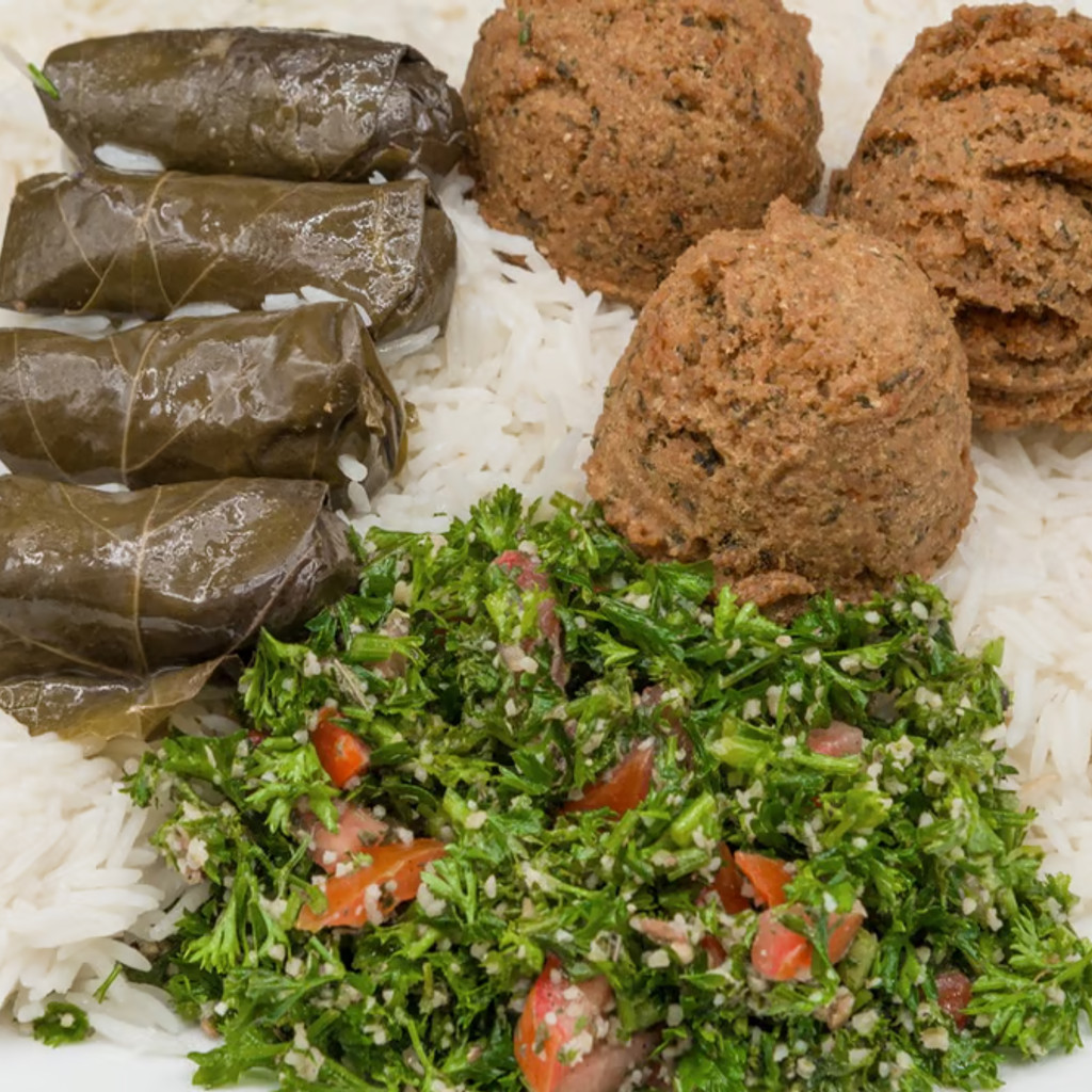 Image-3.falafel, tabouleh, dolma combo - vegan