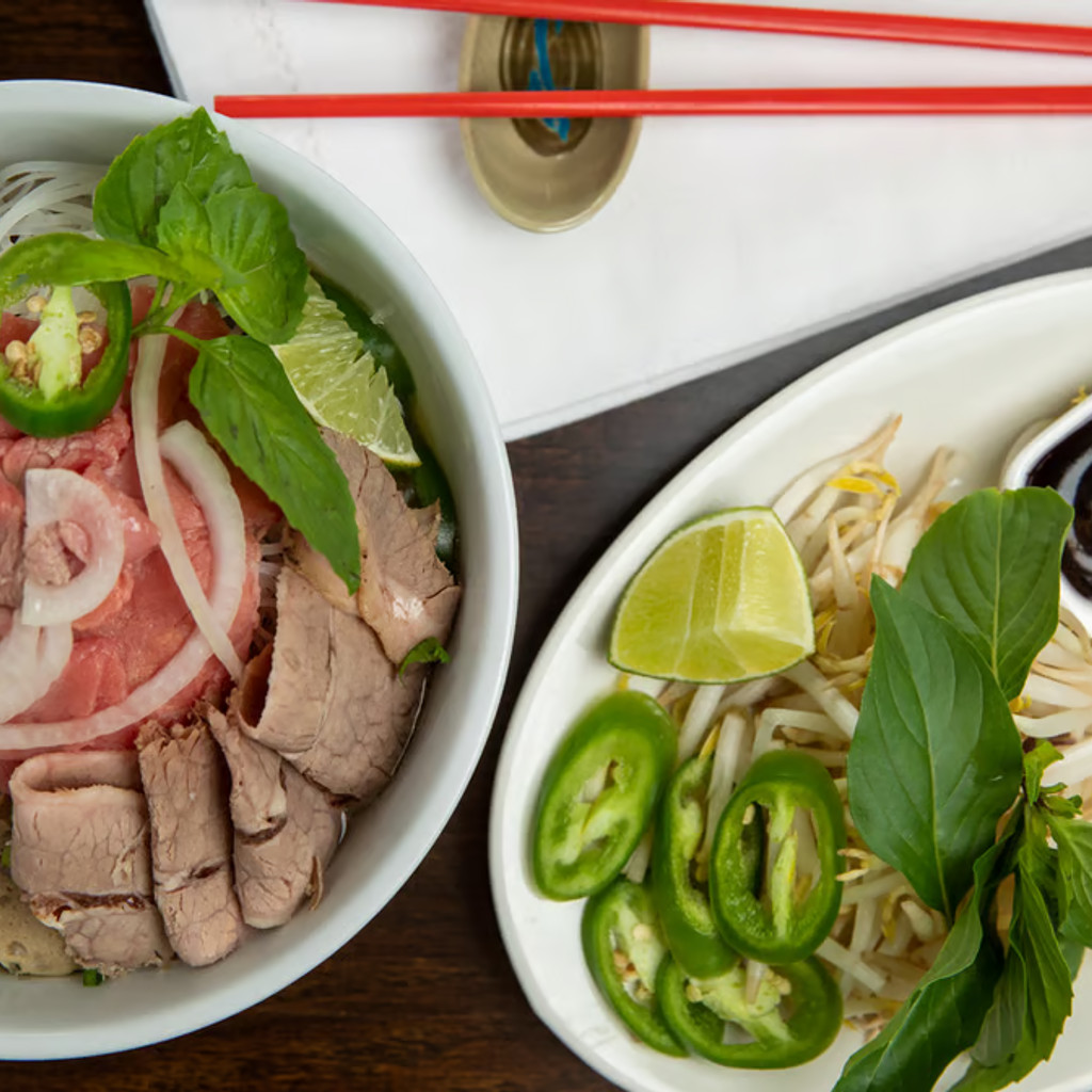 Image-Pho steak , brisket and meatball /  Pho Tai, Nam, Bo Vien