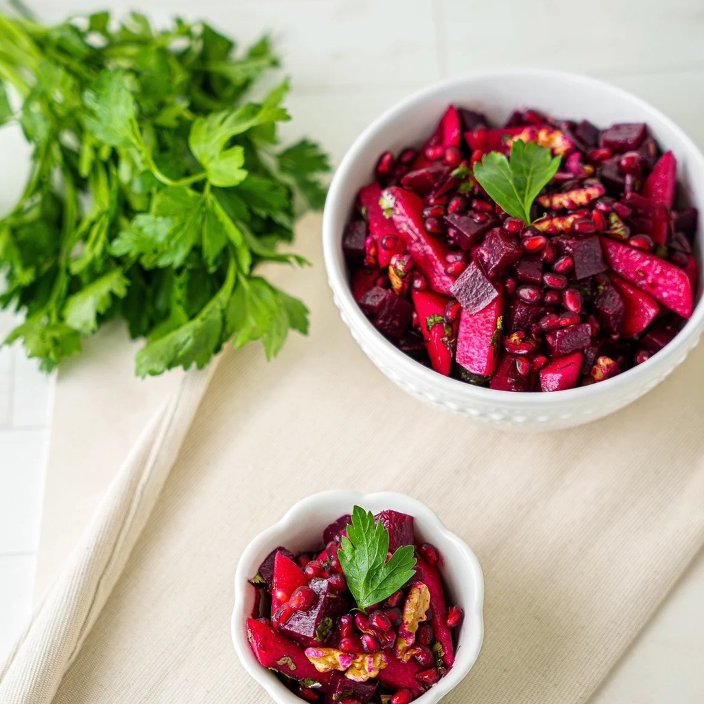 Image-Red Beet Salad w/ pomegranate and apple