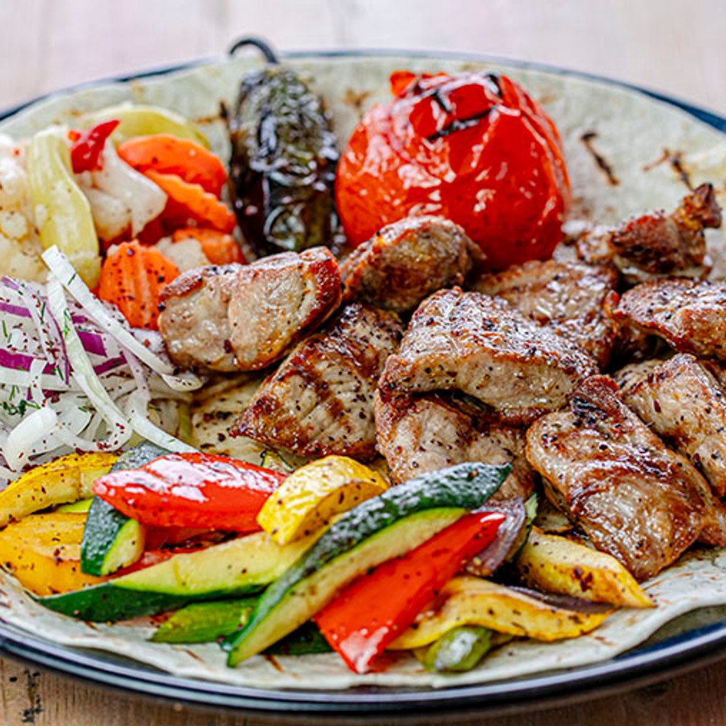 Image-Pork Shish Kebab Platter