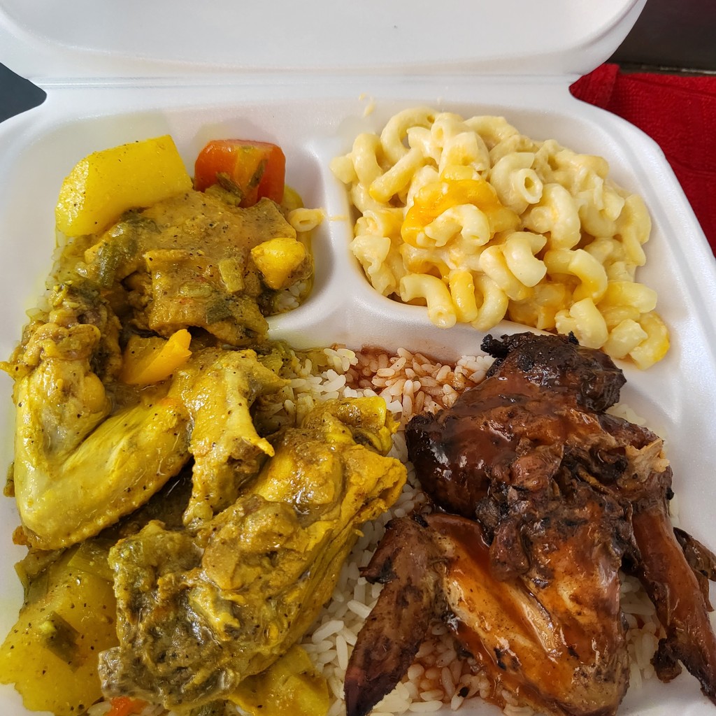 Image-Chicken Sampler Jerk & Curry.