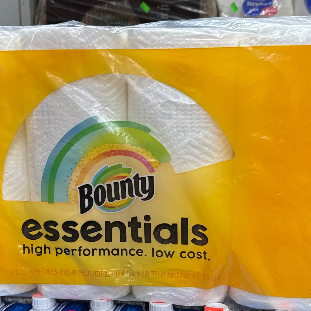Image-Bounty essentials paper towels 53- 4 rolls