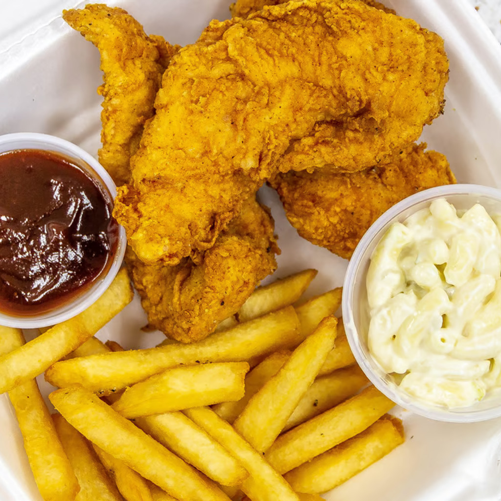 Image-Chicken Tenders Platter (w/fries & Macaroni Salad)