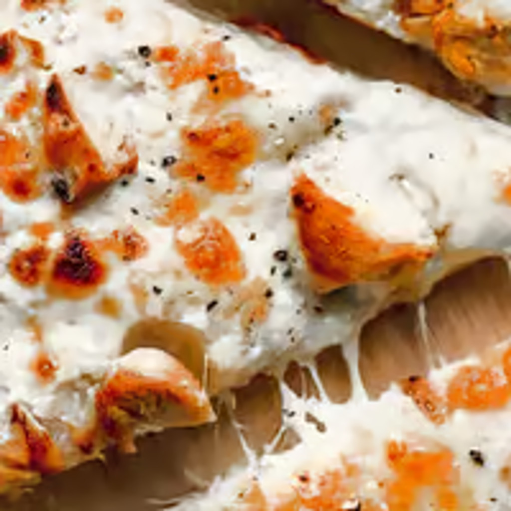 Image-Chicken Alfredo Pizza